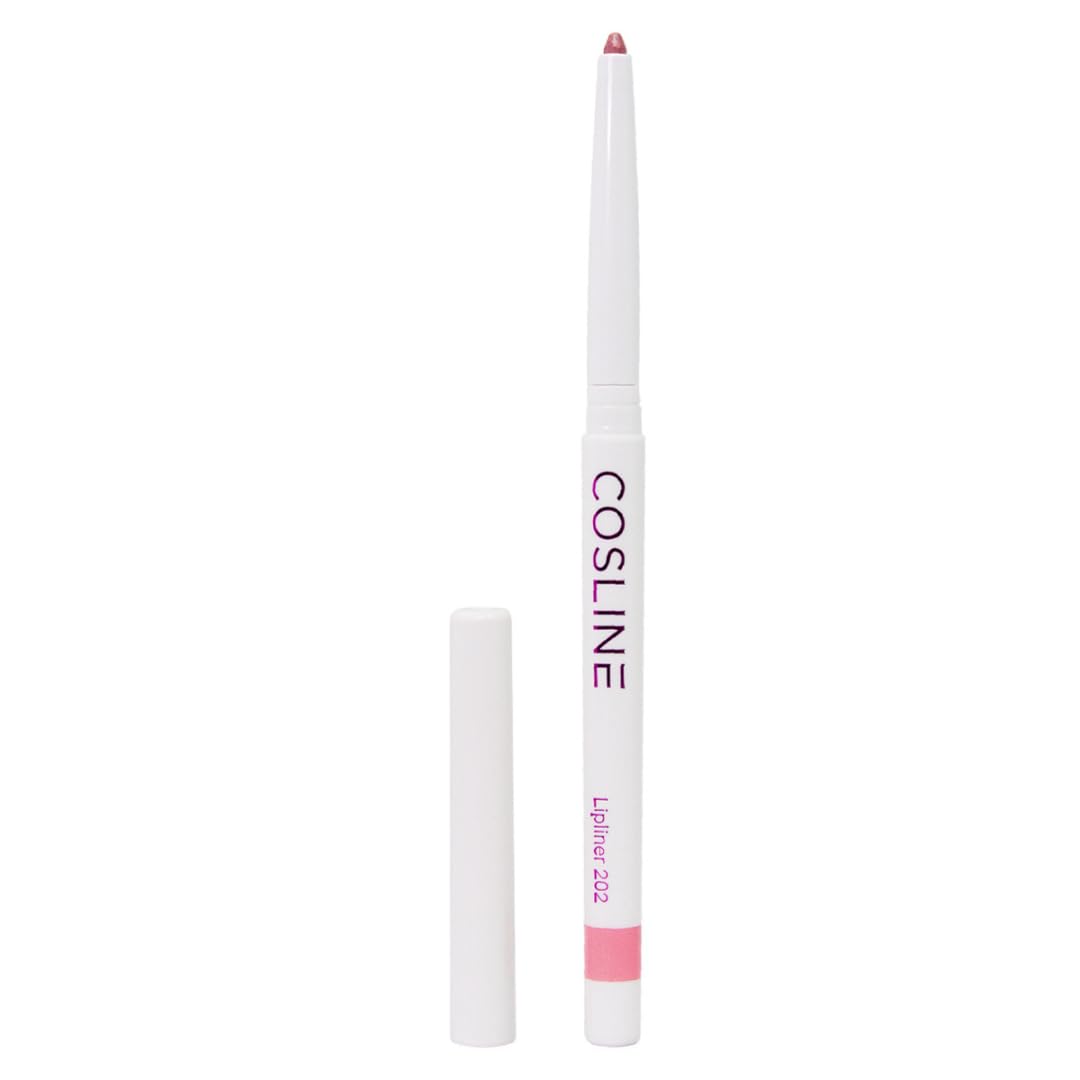 COSLINE Helles Rosa Lippenkonturenstift Für Damen - Perfekte Farbenatural Look, Lipstick-ähnliche Intensität, 2ml Gelbea