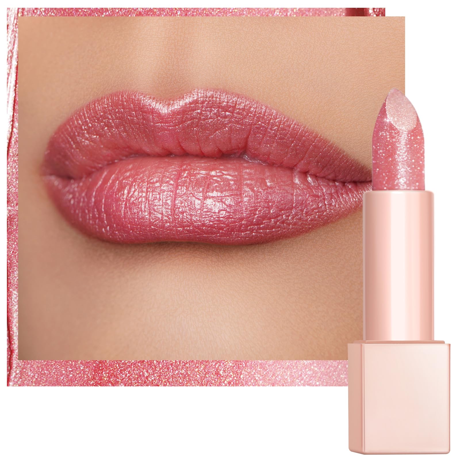  OULAC Feuchtigkeitsglanz Lippenstift Rosa für Feuchtigkeitsspendende Lippen
| OULAC Schimmernder Lippenstift Rosa mit C