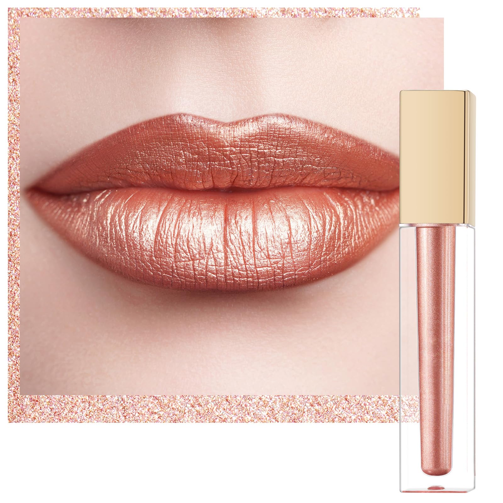  Oulac Lippenstift Metallic Glitzer 8 Stunden Halt Vegan Damen Hochpigmentiert
| Oulac 2-in-1 Lipstick & Lidschatten Wis